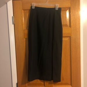 Long Black Savion Pencil Skirt